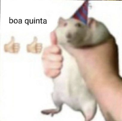 Um ratinho dando boa Quinta-Feira